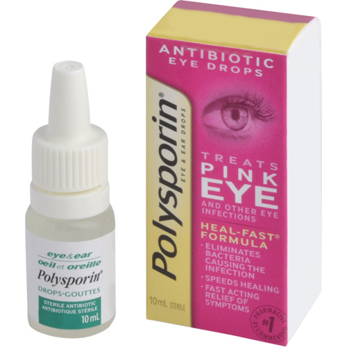 Gouttes antibiotiques pour les yeux-oreilles PolysporinMD